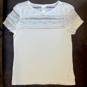 H&M WHITE LACE TOP